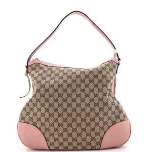 Gucci Bree Hobo Gg Canvas With Leather #199124G91B
